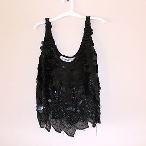 SHOWMAX Vintage Black Sequin Medium Top